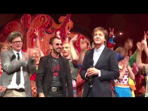 The Beatles Paul and Ringo Surprise everyone at Cirque 10th anniversary 'Love" show 2016