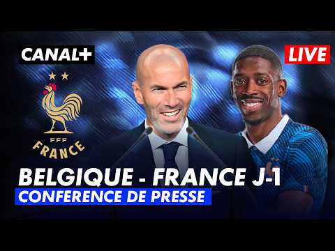 Conférence de presse de Zidane et un joueur à la veille de Belgique/France