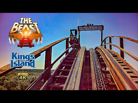 2024 The Beast Roller Coaster On Ride Front Seat 4K POV Kings Island