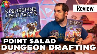 STONESPINE ARCHITECTS | Dynamic Drafting Dungeon Building | Boardgame Review