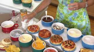 Microwavable S/4 Ceramic Soup Bowls & Saucers with Microwave Lids on QVC