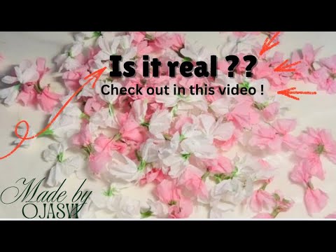 Make this easy garland for navratri decoration | Tissue Paper Flower Garland |Flower decor ideas 💡 