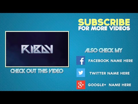 FREE Amazing Outro Template #7 (Easy to edit) Video