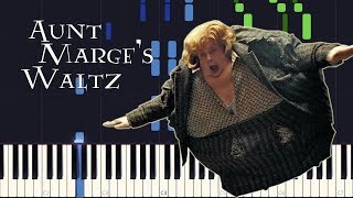 Synthesia - Aunt Marge&#39;s Waltz (Harry Potter 3) [PIANO TUTORIAL + SHEET MUSIC]