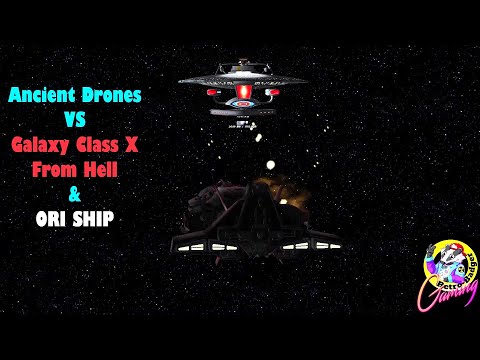 Ancient Drones VS Galaxy Class X From Hell & Ori Warship | Star Trek Ship Battles | Bridge Commander