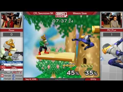 CFL Smackdown 94 Melee - PG Plup (Sheik) vs Pengie (Fox) - Winners Semis