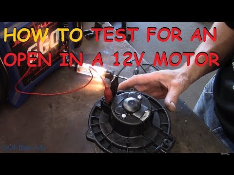 Testing A 12v DC Motor For An Open With A Test Light