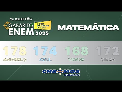Gabarito ENEM 2025 CHROMOS - Prova Amarela: Questão 178 | Matemática
