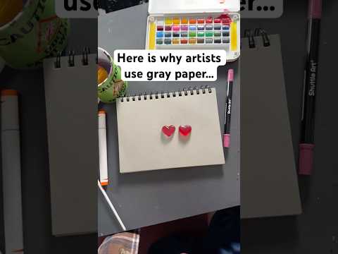 Here is why artists use gray paper 📝 #art