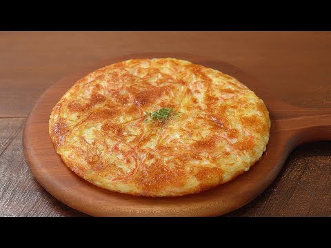 Only 2 Potato & 1 egg!  quick recipe perfect for breakfast! delicious potato omelet recipe