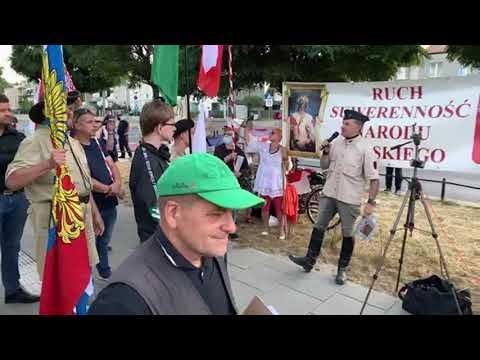 Polscy zwolennicy Łukaszenki - wiec pod białoruską ambasadą