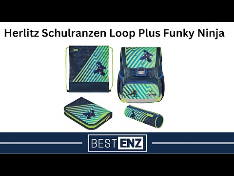 🎒 Herlitz Schulranzen Loop Plus Funky Ninja – Leichter & Ergonomisch! 🥷✨