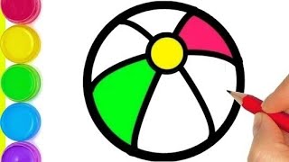 How to Draw Ball || Step by Step For Beginners and Toddlers || ball ka Drawing kaise banate hain ||