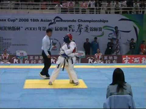 18th Asian Taekwondo Championships 2008  Male -58 kg jordan vs Chinese Taipei Round 1