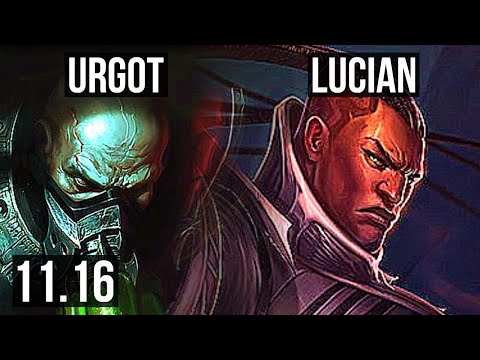 URGOT vs LUCIAN (TOP) | 3.6M mastery, 1700+ games, 3/1/3 | KR Diamond | v11.16