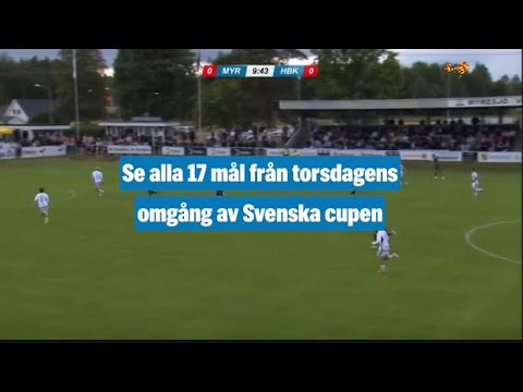 Se alla 17 mål från torsdagens omgång av Svenska cupen