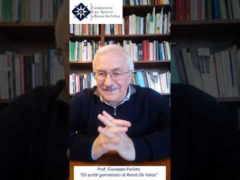 Pausa dello Spirito 1: Gli scritti giornalistici di Renzo De Felice, a cura del prof. Parlato