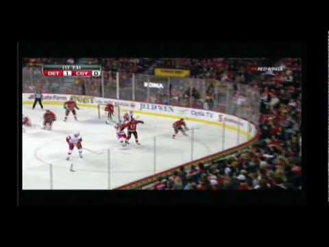 Pavel Datsyuk two behind the back passes on the same power play Jan 31 2012