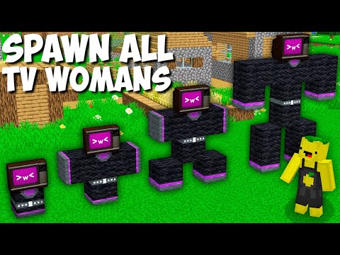 Lemon Craft - Why did I SPAWN ALL TV WOMANS in Minecraft ! NEW TV WOMAN BOSS !
