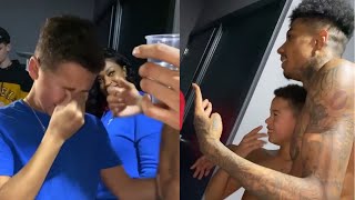 Teenager Fan Cries After Meeting Blueface Backstage