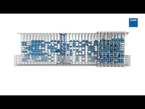 Miniload AS/RS: Energy-Efficient Box Stacker