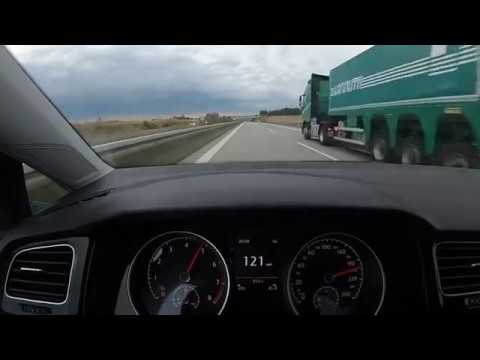 Golf 7 1.0 TSI Top Speed in mph on the German Autobahn - 130 mph and more - no speed limit