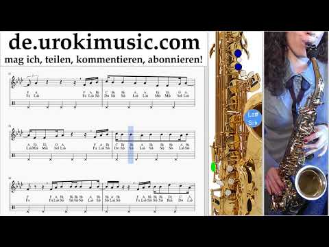 Saxophonunterricht Tenor Vaina Loca - Ozuna x Manuel Turizo Noten Lernen um-ih995