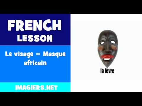 FRENCH LESSON #178 = Le visage = Masque africain