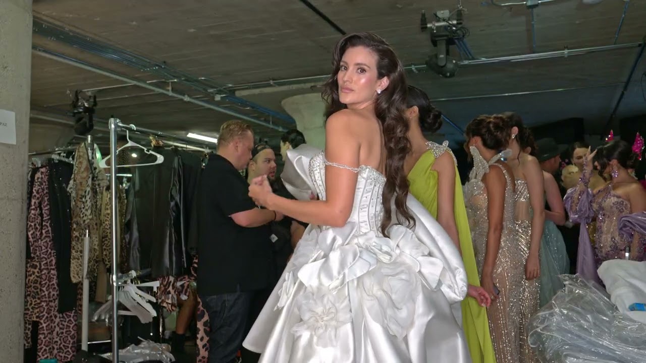 Model wears opening look for Glaudi Runway Show at Art Hearts Fashion LAFW