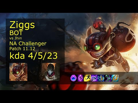 Ziggs Bot & Senna vs Jhin & Leona - NA Challenger 4/5/23 Patch 11.12 Gameplay