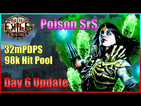 Poison SrS is INSANE☣️Day 6 Update with 15 Divines Investment | Path of Exile 3.21 Crucible League