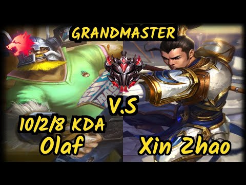 Djoko (OLAF) vs XIN ZHAO - 10/2/8 KDA JUNGLE GAMEPLAY - EUW Ranked GRANDMASTER