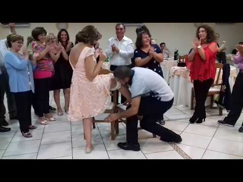 25°  anniversario  Carla e Giuseppe   con  giarrettiera