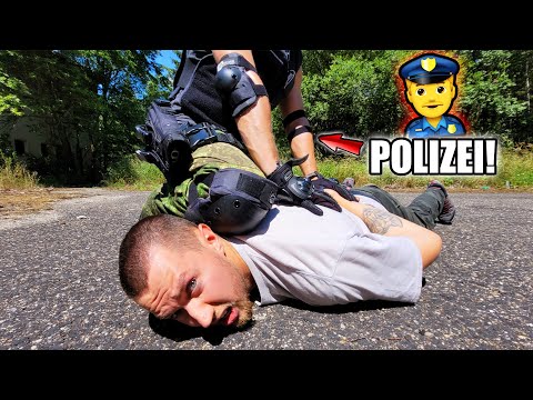 Ich RAUBE EINE BANK AUS und werde VERHAFTET... (Polizei Einsatz beim Airsoft Roleplay)