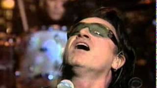 U2 - New York / Stuck In A Moment You Can't Get Out Of (live on David Letterman Show).mpg