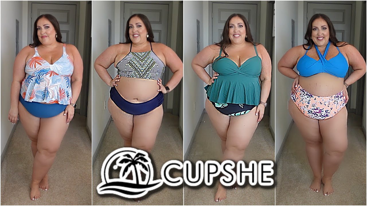 PLUS SIZE BIKINI & TANKINI TRY-ON HAUL | CUPSHE | PLUS SIZE FASHION SWIMSUIT TRY-ON HAUL