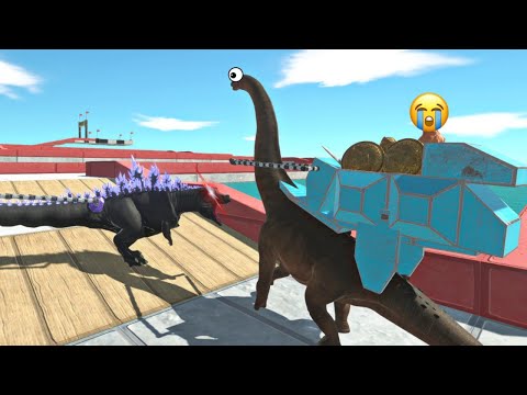 All Units & Animals ESCAPE FROM ALLOSAURUS FIRE in Animal Revolt Battle Simulator