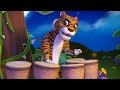 Animal Dance with Lion, Tiger & Elephants Cartoon Video | Infobells