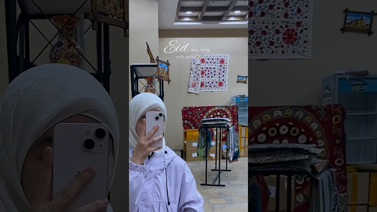 Eid day vlog with aisha✨🕌 #vlog #aishaartjournal #shorts #eid #aesthetic