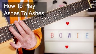 'Ashes To Ashes' David Bowie Easy Acoustic Guitar Lesson