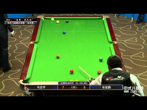 Ma Zhiyu 马志宇 vs Zhang Kun Peng 张堃鹏02 | Chinese 8-ball International Masters 2014 乔氏杯 中式八球国际大师赛