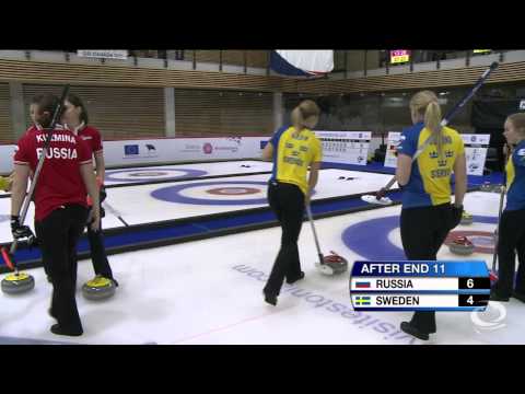 CURLING: SWE-RUS World Junior Chps 2015 - Women Draw 7 HIGHLIGHTS
