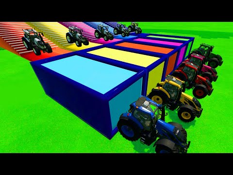 FIAT TRACTOR vs CASE TRACTOR PARKOUR - Farming Simulator 22