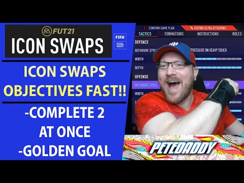 HOW TO COMPLETE ICON SWAPS 2 OBJECTIVES FAST! - Double Up on Objectives Golden Goal FIFA 21 Ultimate