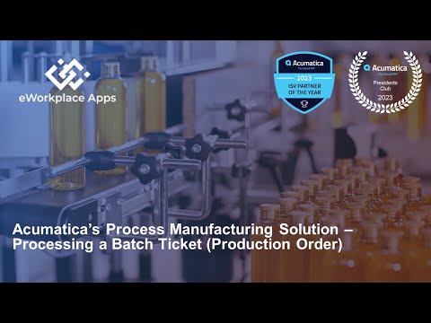 Processing Batch Ticket (Production Order)