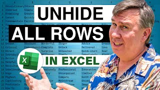 Excel - How To Unhide All Rows In Excel #shorts - Episode 2561a
