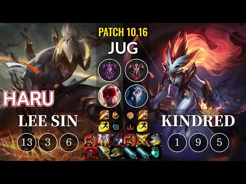 HLE Haru Lee Sin vs Kindred Jungle - KR Patch 10.16