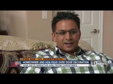 Homeowner, HOA feud over door decoration