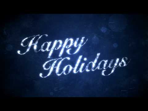 Happy Holidays on Blue - HD Background Loop