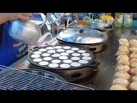 Coconut Pancakes Crispy Thai Dessert Kanom Krok Street Food Thailand | Food News Video